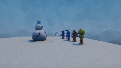 Fnaf world snow man boss fight