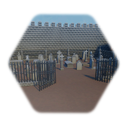 Medieval graveyard props