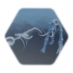 Whale skeleton and mammoth