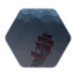 Attacking pirate ship