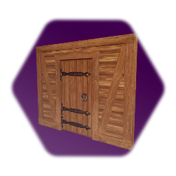 Village Wooden Wall w/Door