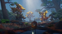 Lost leaf in the wood