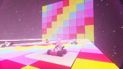 Rainbow road SNES Meta runner racing 4 Evelyn