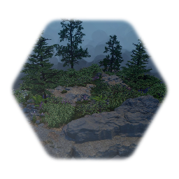 Detailed Open Mountain Vegetation Section 2