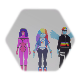 Rainbow Dash,Sunkura,and Nitro