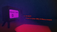 VR mode Game Over screen