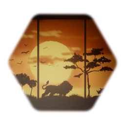 Remix of Safari Sunset Painting