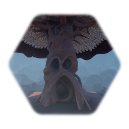 Dark mushroom tree face 01