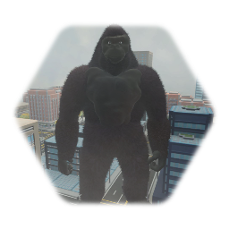 King kong attacks the city