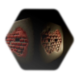 Broken Plastered Brick Wall