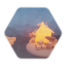 Wood pile & Wood pile on fire