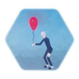 Puppet - Posed - Mime with Red Balloon