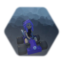 Lucinia in a go kart Meta runner racing 4