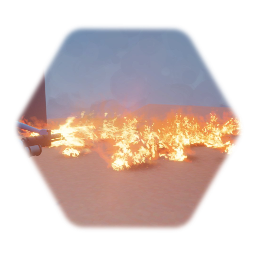 Physics-based flamethrower