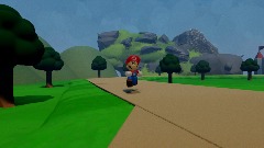 Mario 64 outside Peach caslte