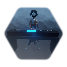 SALBOT plays piano / keyboard