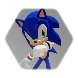 Extremely lazy cel shaded sonic