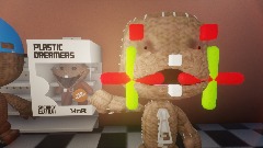 sackboy buys a plastic dreamer of himself!!11! (he walked!!11)