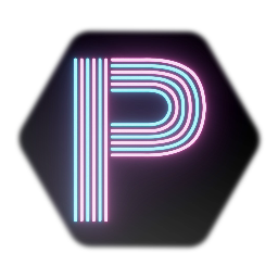 Neon Retro Striped Letter P