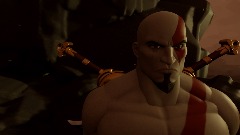 Kratos jumps off a cliff and dies