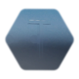 "T" (one block) metal letter