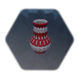 Vase - Red & White