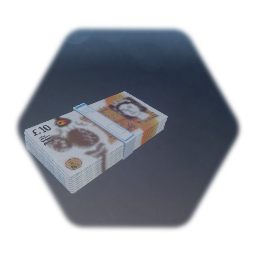 Wad of 10 pound notes