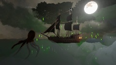 Pirate Ship at Night