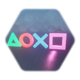 Neon PS Buttons Logo
