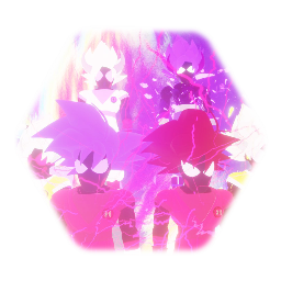 Super Saiyan Gold X Devin and Hyper Saiyan X Devin