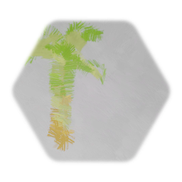 Palm tree - painted