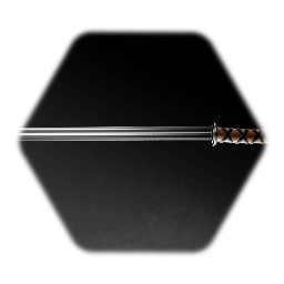 Straight katana.