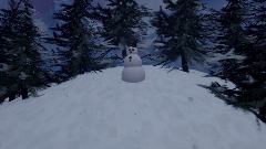 Snow Man Scene