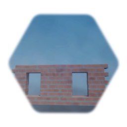 Wall with 2 window holes