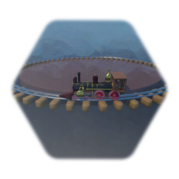 Antique Toy Train on Track