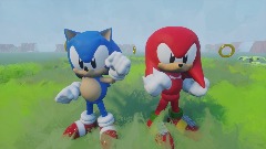 Classic Sonic the hedgehog AND KNUCKLES !