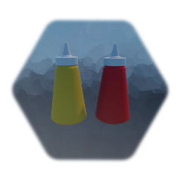mustard and catsup bottles