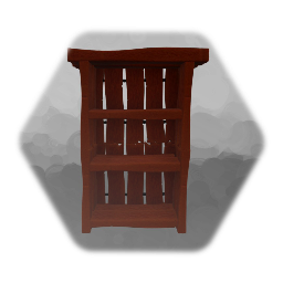 Old Warped Wooden Bookshelf