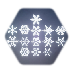 Snowflakes Painted Low Thermal Snowflake Ornament