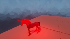 Red  unicorn jump