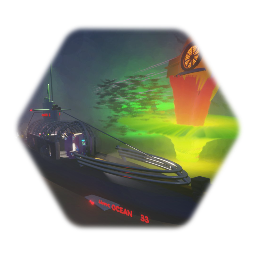 Hms ocean 33  in the deep and the flying submarine