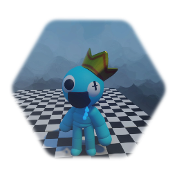 Rainbow friends blue puppet