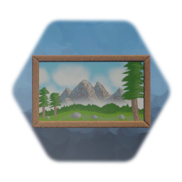 Mountains & Trees Landscape Painting