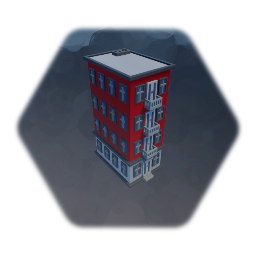 Low Poly Apartment (Red)
