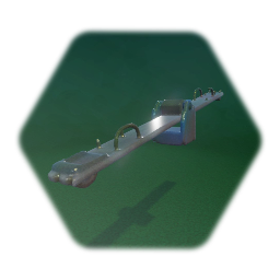 Rusty and Abandoned Playground Seesaw