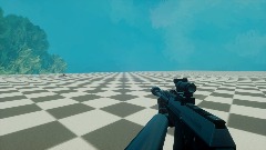 First person shooter run away from buff people and SHREK