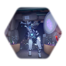 ROOT-R making a squinting face with tongue out