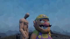Wario gets Pushed off the Bridge By the The Buff guy
