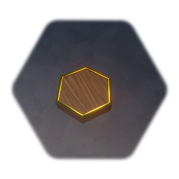 Hexagon Floor Tile with Metal Trim