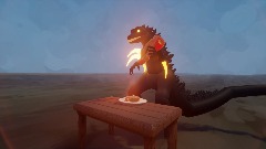Goji blows up night doom Godzilla's Pancakes